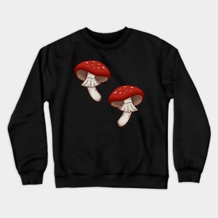 Toadstool Mushroom Fungi Repeating Pattern Crewneck Sweatshirt